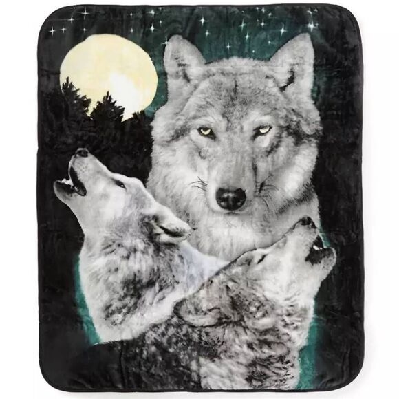Wolves Wilderness Throw, (50" x 60") - Picture 1 of 3